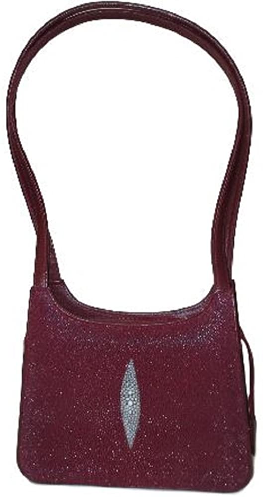 Price:$174.95 Drumsurn Imports Genuine Stingray Leather Elegant Shoulder Bag (Burgandy)  Handbags   