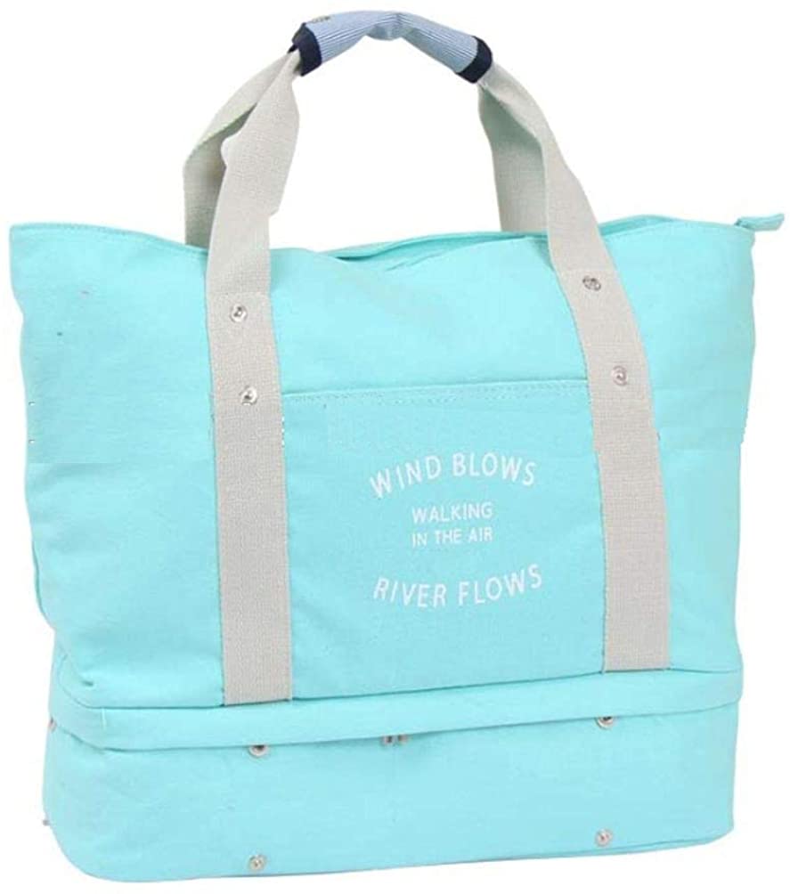 Price:$21.95    EGFAS Women Medium Travel Tote Sports Gym Carry on Tote Shoulder Bag (Turquoise Green)  Clothing