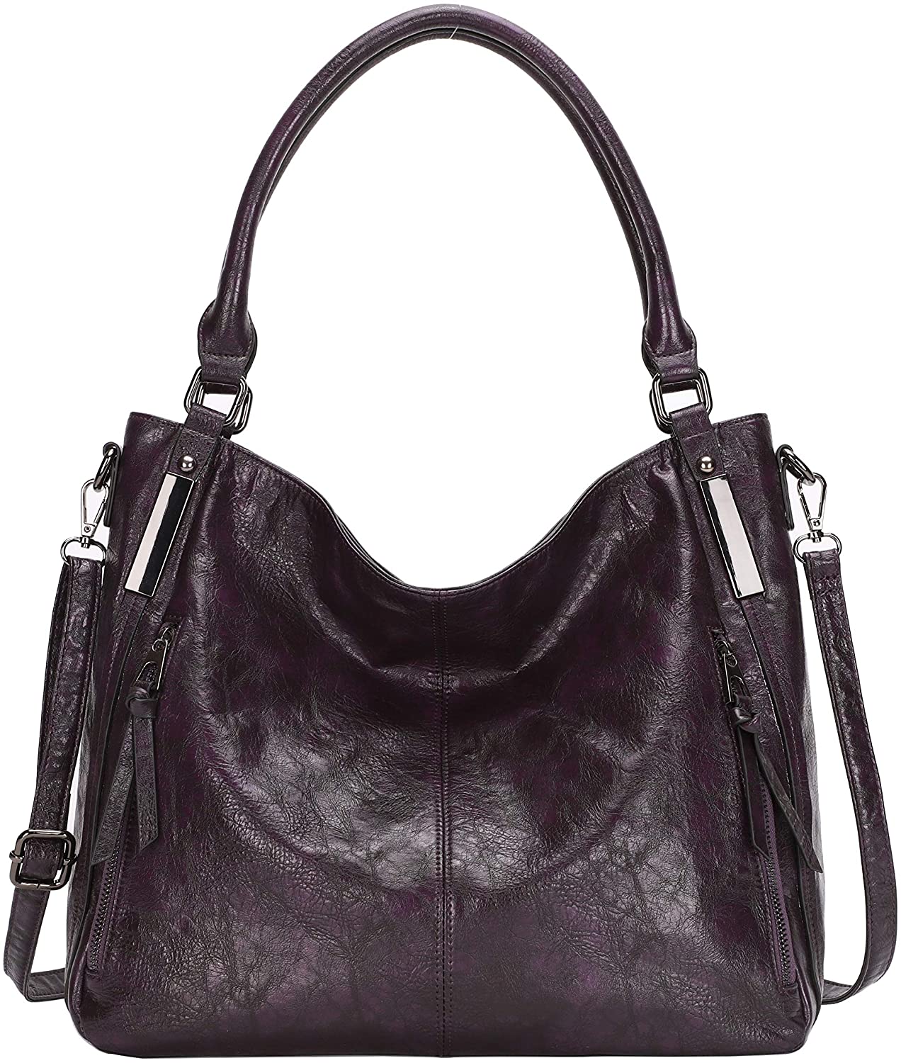 Price:$39.98 KL928 Womens Purses and Handbags PU Leather Shoulder Bag Waterproof Hobo Bags for Women Large, 92-purple  Handbags   