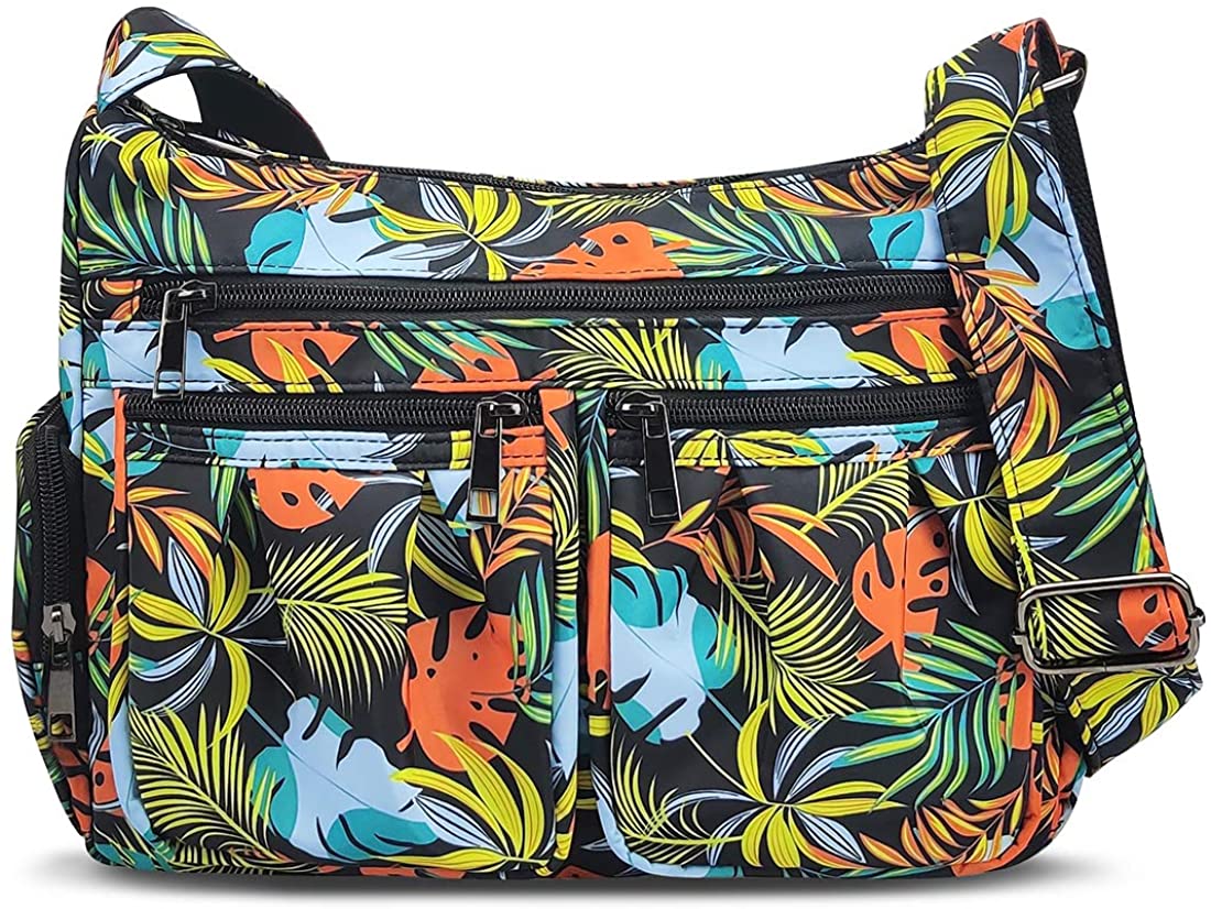 Price:$18.99 Crossbody Bags for Women RFID Multi Pocketbooks Shoulder Bag Waterproof Messenger Bag Nylon Travel Purses and Handbags (C-Standard)  Handbags   
