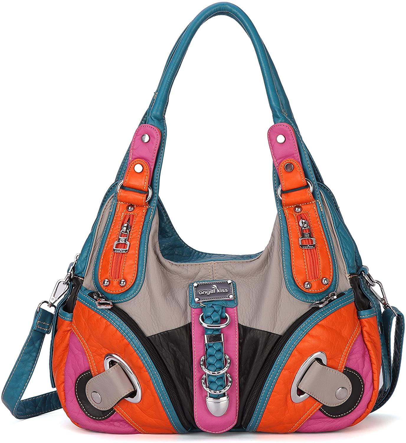 Price:$31.09    Angelkiss Hobo Purses and handbags for Women Satchel Handbag Women Purses Large Daily Shoulder Bags  Clothing