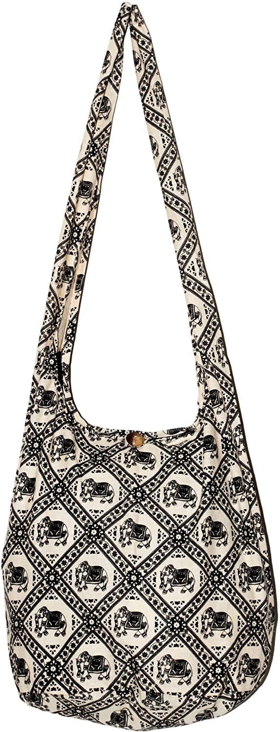 Price:$16.99    Beige Elephant Bohemian Hippie Boho Shoulder Cross Body Hobo Bag Purse 37"  Clothing