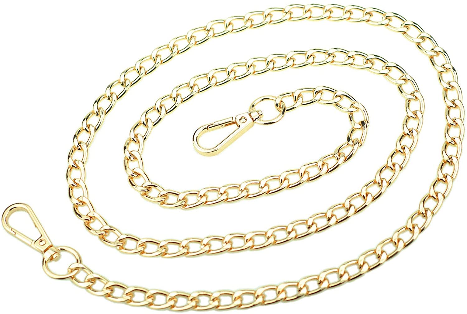 Price:$5.99 VanEnjoy Handbag Chain Straps Accessory Replacement (Gold Metal with Plate Buckles)  Handbags   