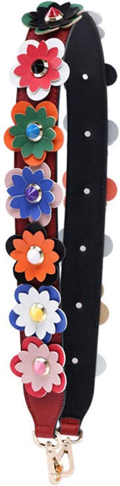 Price:$19.99    Women Shoulder Bag Replacement 3D Flower Pu Leather Bag Accessory Black  Clothing