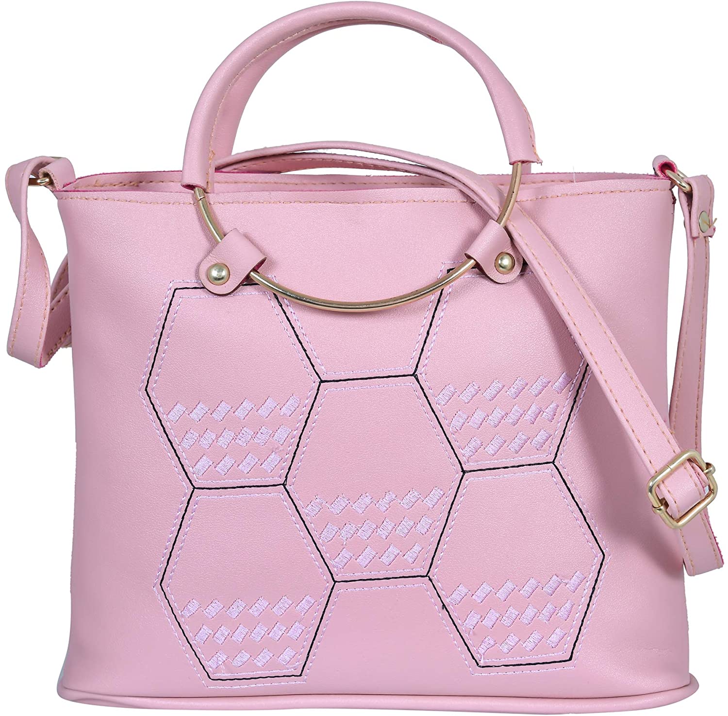 Price:$20.00 Top Handle Shoulder Bag for women With Adjustable Strap Pink Color  Handbags   