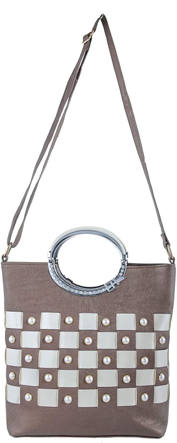 Price:$20.00    Top handle bags for women Adjustable shoulder strap Pearl Work Medium Size Tote  Clothing