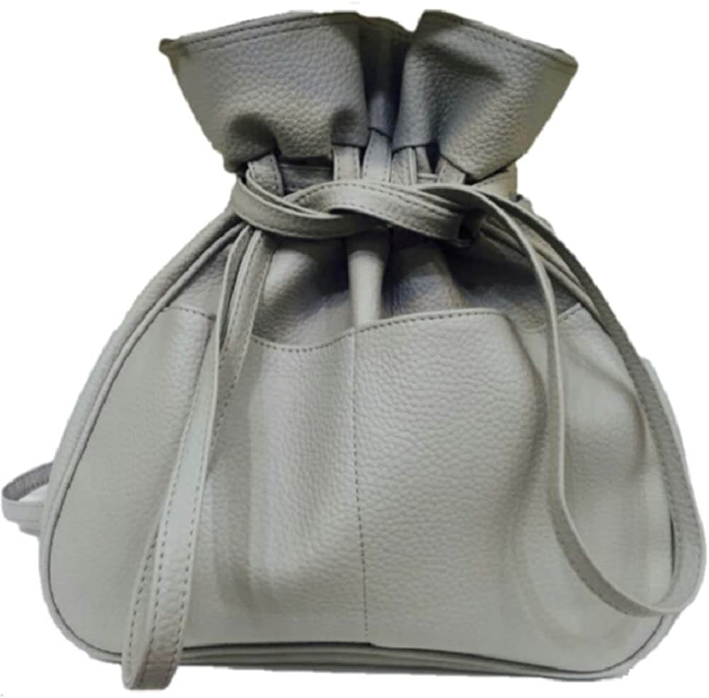 Price:$52.99 Drawstring back pack, crossbody bag, shoulder bag for women (Light Grey)  Handbags   