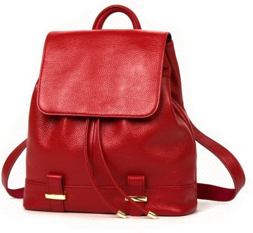 Price:$79.99    JeHouze Fashion Women Handbag Genuine Leather Backpack Casual Shoulder Bag Anti-Theft Purse(Red)  Clothing