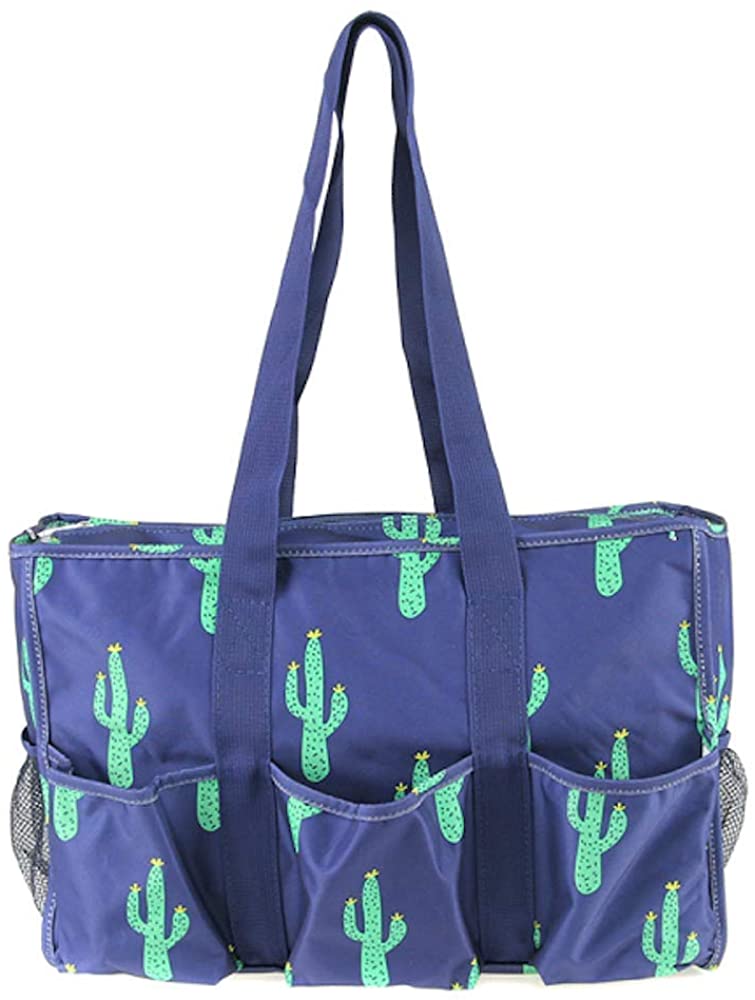 Price:$23.95    All Purpose Organizer Medium Utility Tote Bag (Cactus Navy Blue)  Clothing