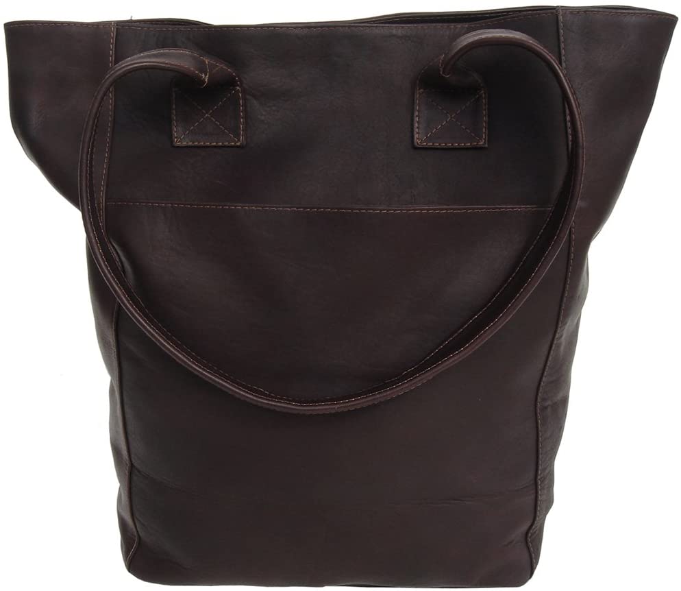 Price:$84.98    Piel Leather Xl Shopping Bag, Chocolate, One Size  Piel Leather  Clothing