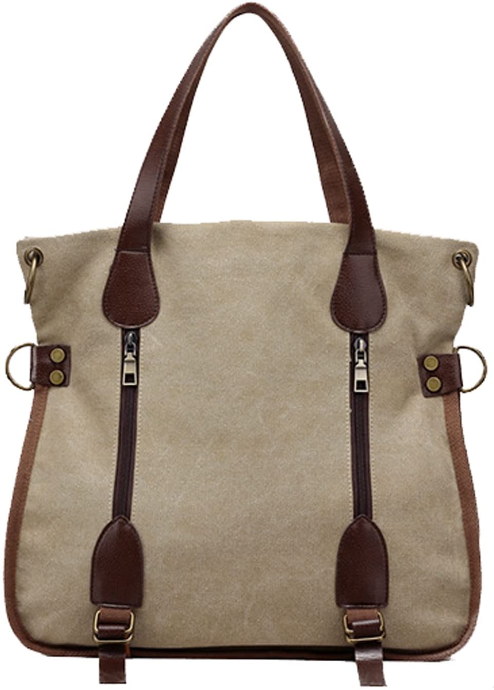 Price:$24.99    Tote Bag For Women Canvas Shoulder Bag Hobo Messenger Bag For Shopping Casual pack Khaki  Clothing