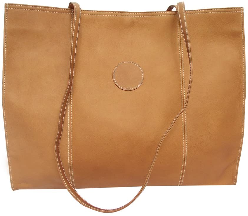 Price:$99.16    Piel Leather Carry-All Market Bag, Saddle, One Size  Piel Leather  Clothing