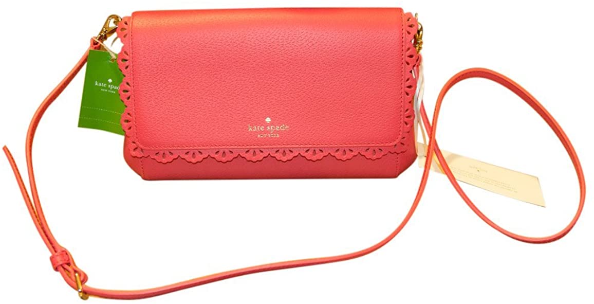 Price:$129.00    Kate Spade New York Greer Fordham Court Leather Crossbody Shoulder Bag, Geranium  Clothing