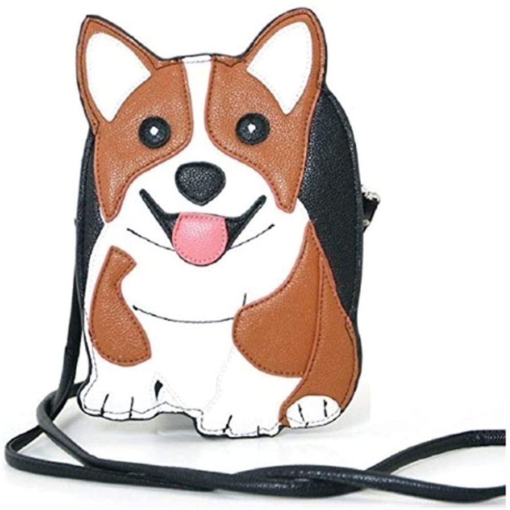 Price:$27.99 Sleepyville Critters Corgi Dog Shoulder Crossbody Bag  Handbags   