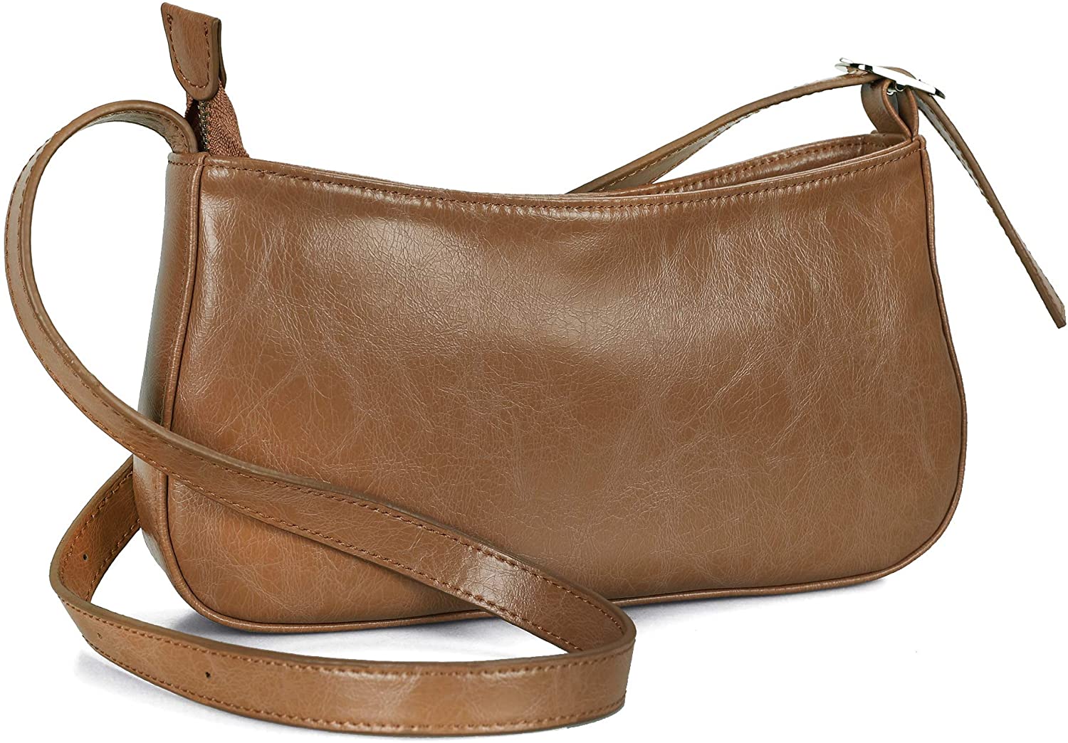 Price:$25.99 befen Women’s Fashion Leather Shoulder Bag Chic Retro Clutch Purses with Card Slots (Cognac)  Handbags   