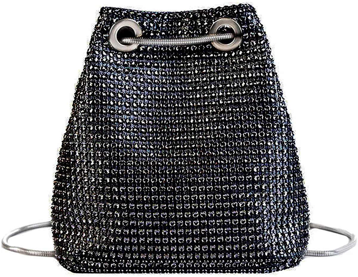 Price:$16.85 Women's Full Rhinestone Crystal Evening Clutch Handbag Crossbody Shoulder Bag for Party Wedding Purse  Handbags   