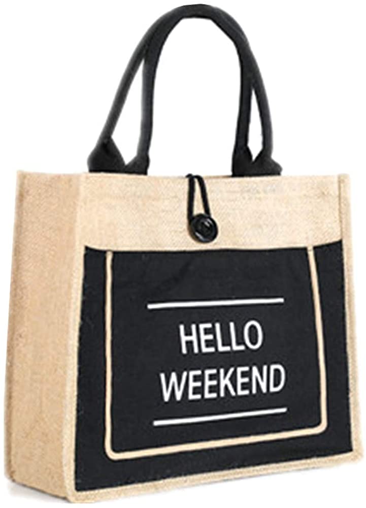 Price:$19.99    QTMY Women Linen Luxury Tote Large Capacity Female Casual Shoulder Bag Lady Daily Handbag Fresh Beach Shopping Bag  Clothing