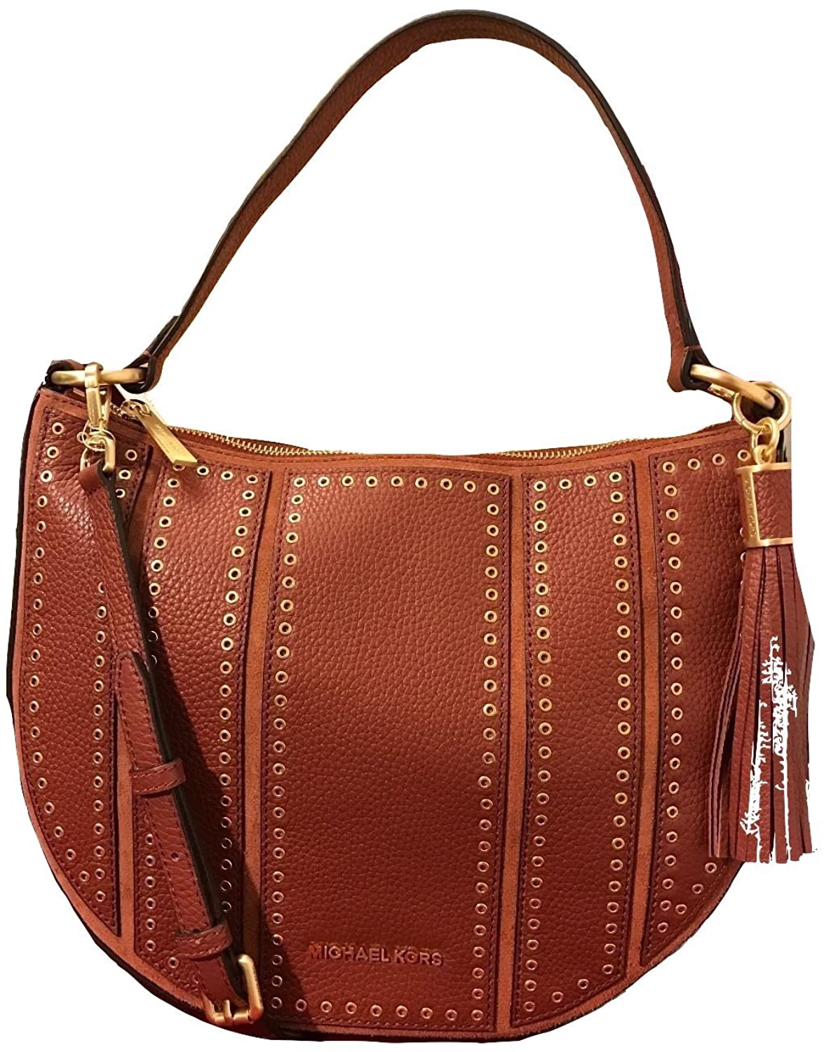 Price:$175.00 Michael Kors Mini Grommets Shoulder Bag Brick  Handbags   