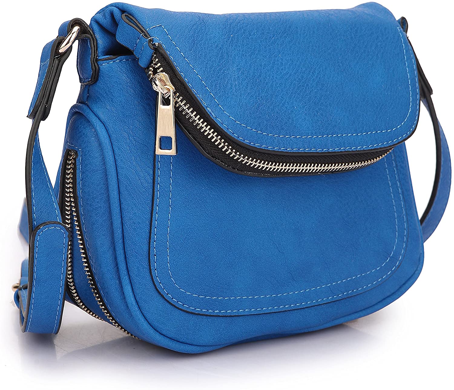 Price:$19.99 Fashion Crossbody Shoulder Bag Messenger Purse Multiple Pocket Cellphone Wallet for Women(2830-R.BL)  Handbags   