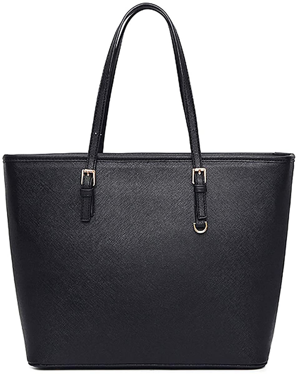 Price:$24.99    Sun Kea Fashion Women Tote Handbags Soft PU Leather Shoulder Bag Large Capacity Zipper Shopping Bags Top-Handle Satchel  Clothing