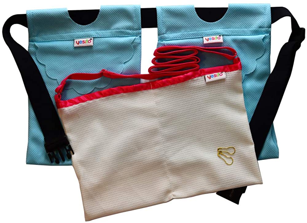 Price:$23.99    Yesito Mastectomy drainage pouch and Shower Belt for Support Adjustable Comfort (Pink) (Lake Blue)  Clothing