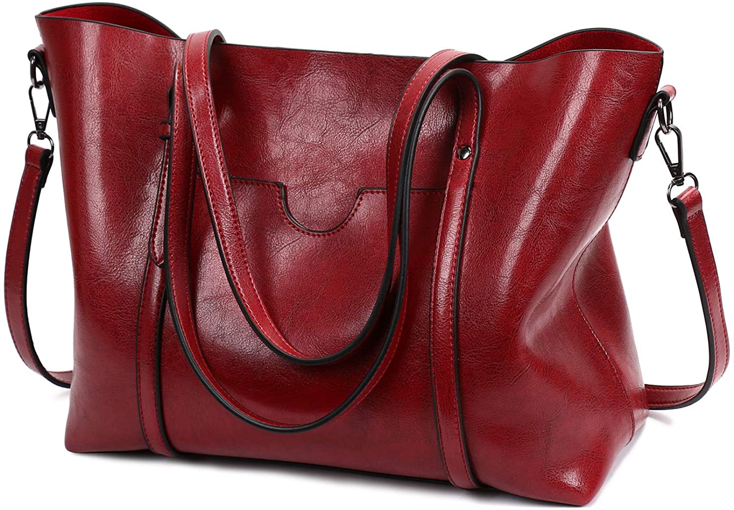 Price:$12.99    Women's Tote Shoulder Bag Top Handle Satchel Handbags Cross body Bag (wine red)  Clothing