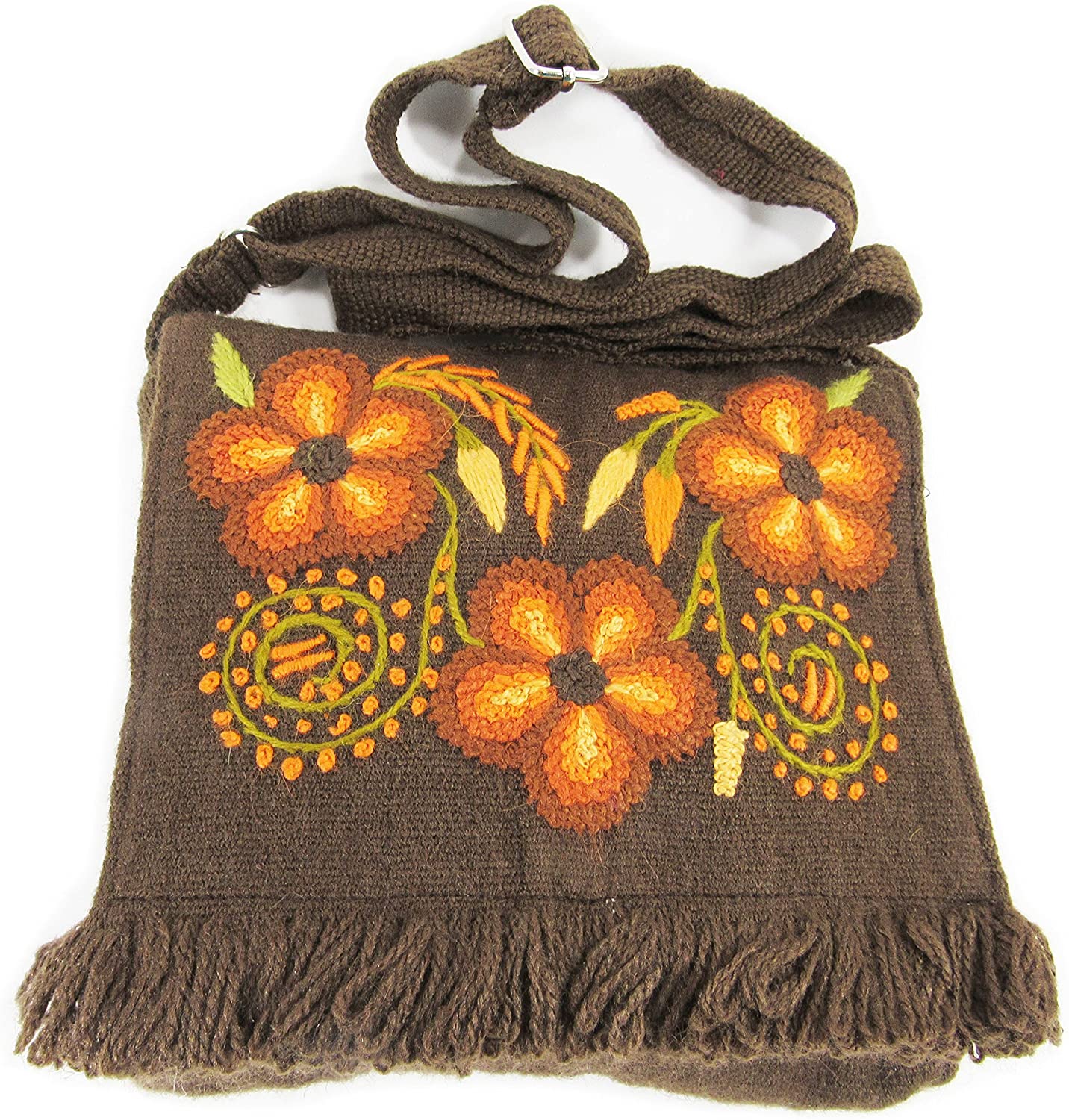 Price:$0.00 HANDBAGS FOR WOMEN BOHEMIAN BAG SHOULDER PURSE HANDMADE OF ALPACA WOOL HAND EMBROIDERED BY MACHU PICCHU STORE 108512  Handbags   