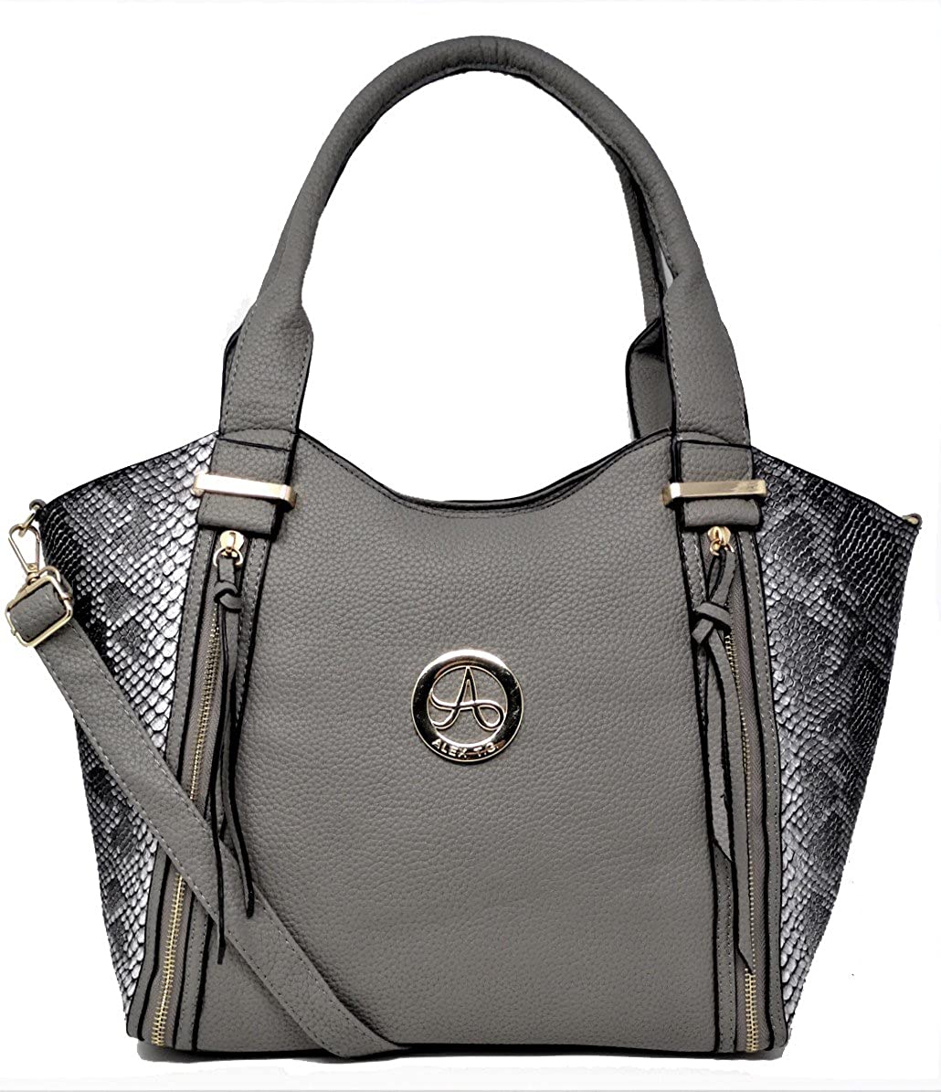 Price:$14.99 ALEX T.G. Women Handbag LOTUS Grey Color  Handbags   
