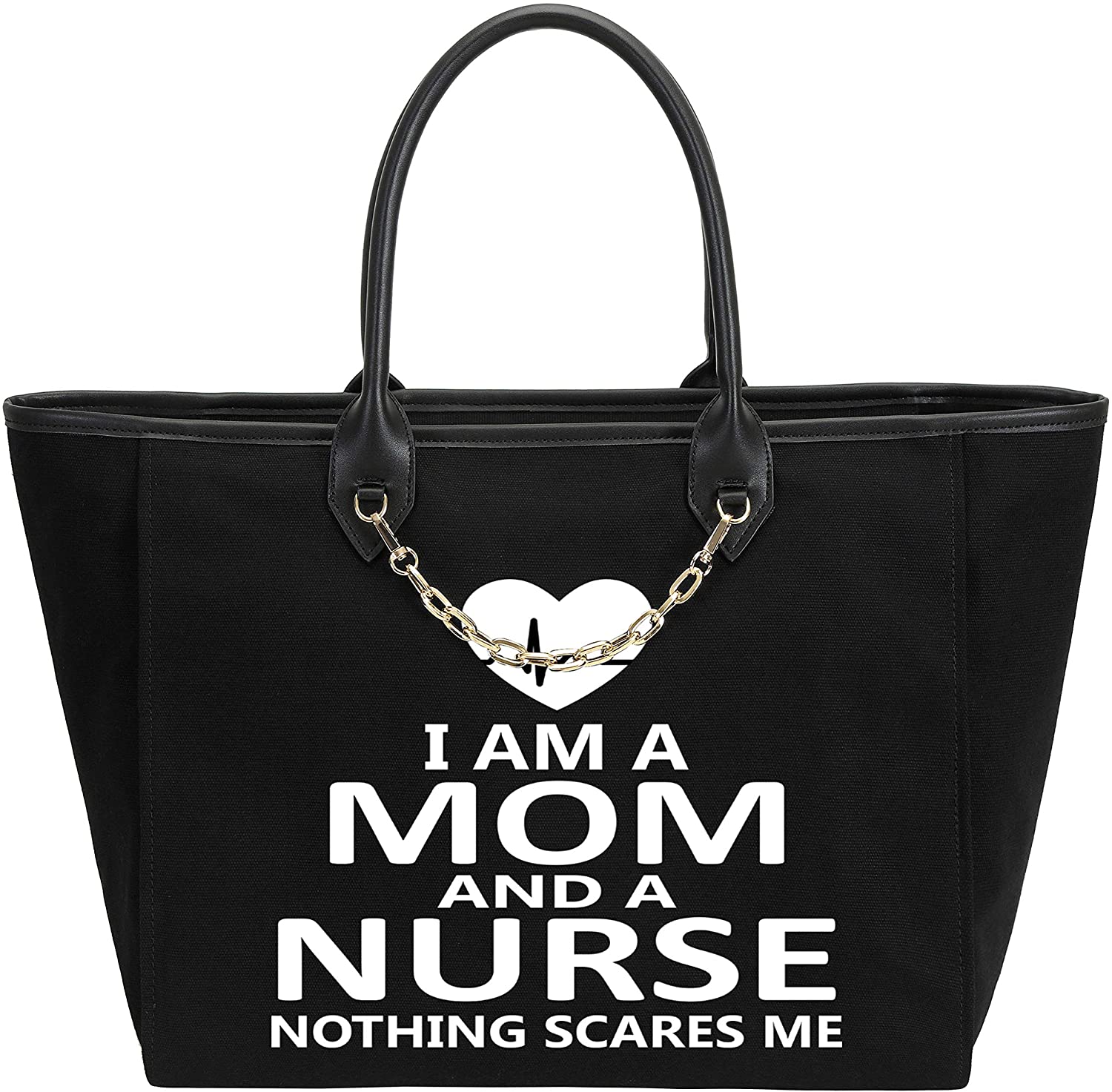 Price:$19.96 So'each Women's Handbag I'm A Mom and A Nurse Chain Shoulder Bag Black  Handbags   