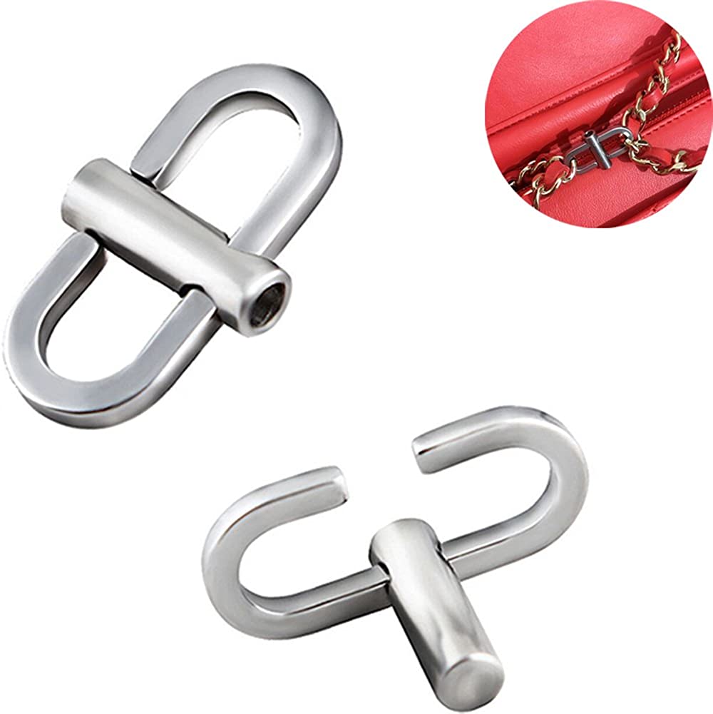 Price:$13.68 ZZ Lighting 2PCS Stainless Steel Bag Chain Adjustable Buckle Shorten Your Bag(2PCS Silver)  Handbags   