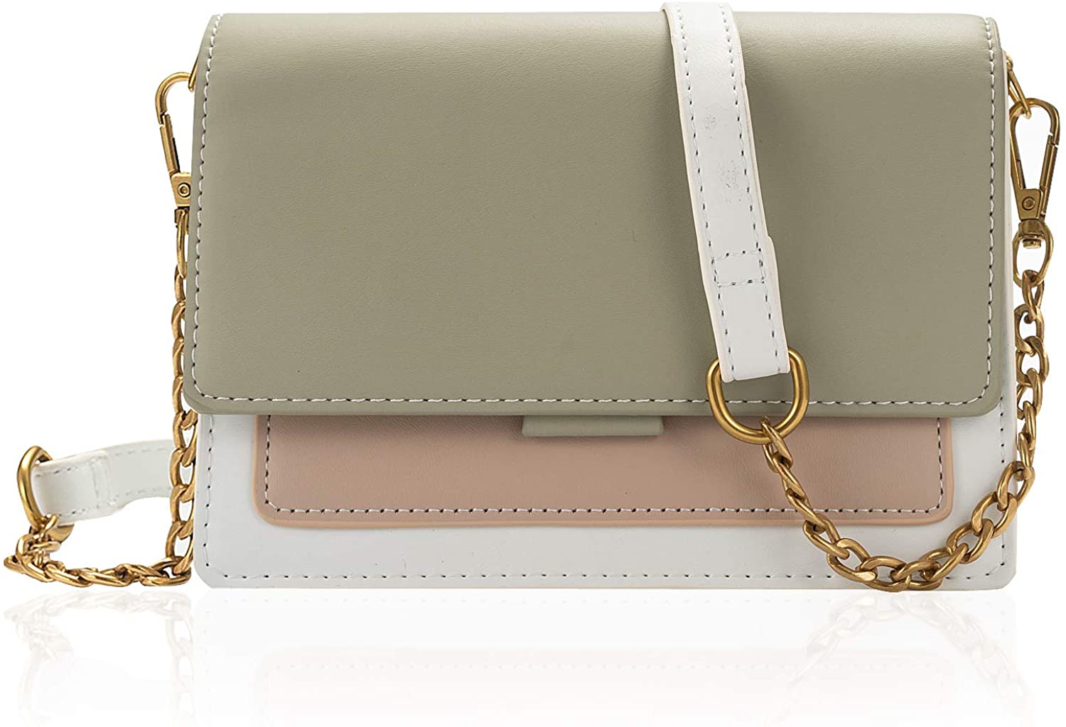 Price:$28.99    Women Fashionable Cross-body Bag Purse Hand Bag with 2 Detachable Shoulder Straps PU Leather satchel  Clothing