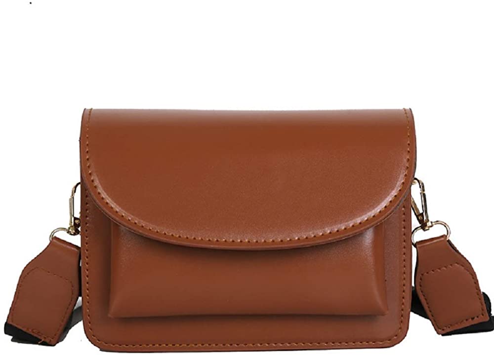 Price:$16.69 Mini Square Crossbody Purses Leather Silhouette Crossbody Bag, Dark Brown  Handbags   