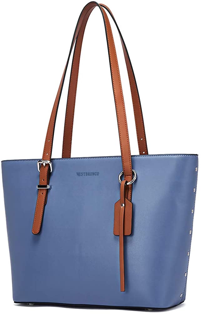Price:$44.88    WESTBRONCO Women Leather Handbags Purses Designer Tote Shoulder Bag Top Handle Bag for Daily Work Travel  Clothing