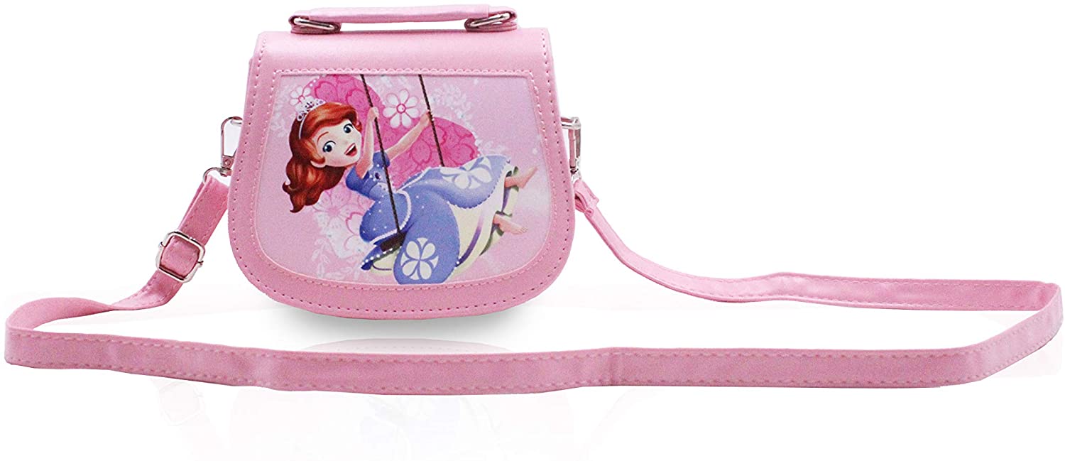 Price:$19.99    Finex Sofia the First PU Leather Small Crossbody Cute Shoulder Handbag Purse Bag  Clothing