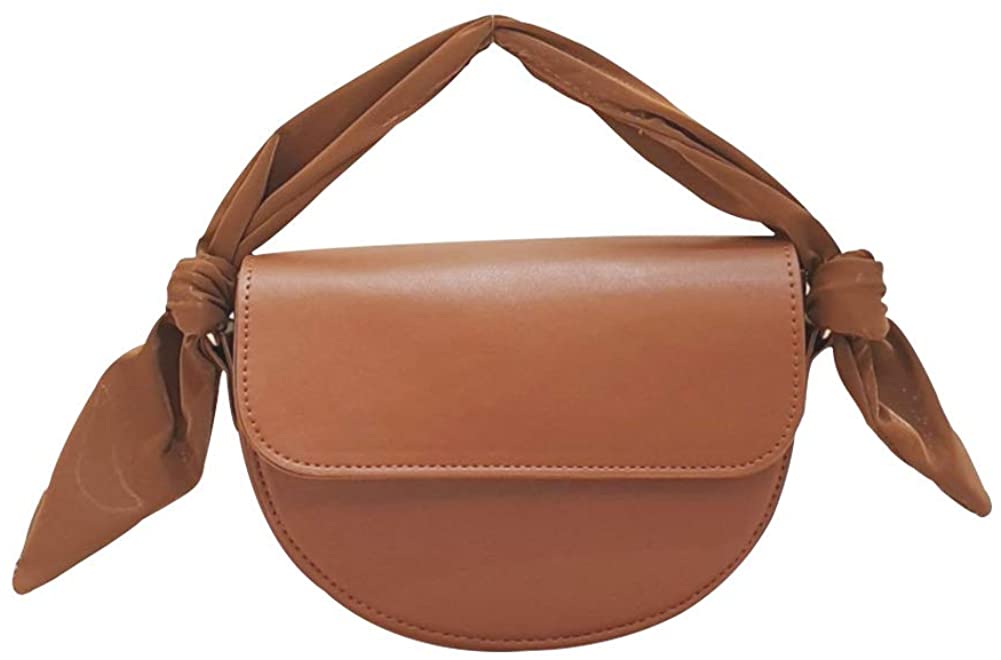 Price:$50.99 Riant clover Ribon Handbags Shoulder Crossbody Bags for Women Adjustable Strap, Brown  Handbags   
