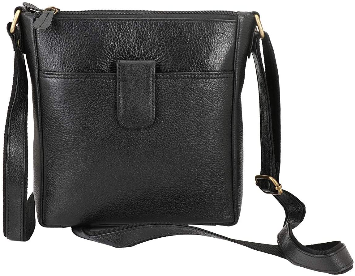 Price:$32.99    CARRY ME Handmade Black Small Body Leather Hand Bag Shoulder Crossbody Purse for Men And Women  Clothing