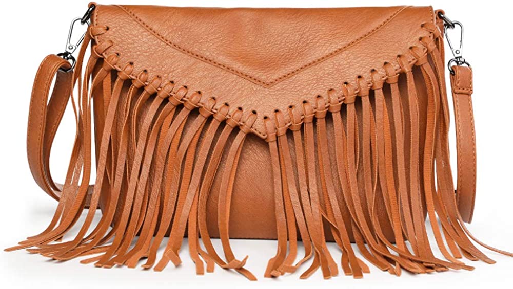 Price:$16.99    Tom Clovers Crossbody Bags for Women Vintage Tassel Saddle Shoulder Bag Sling Bag Shopping  Clothing