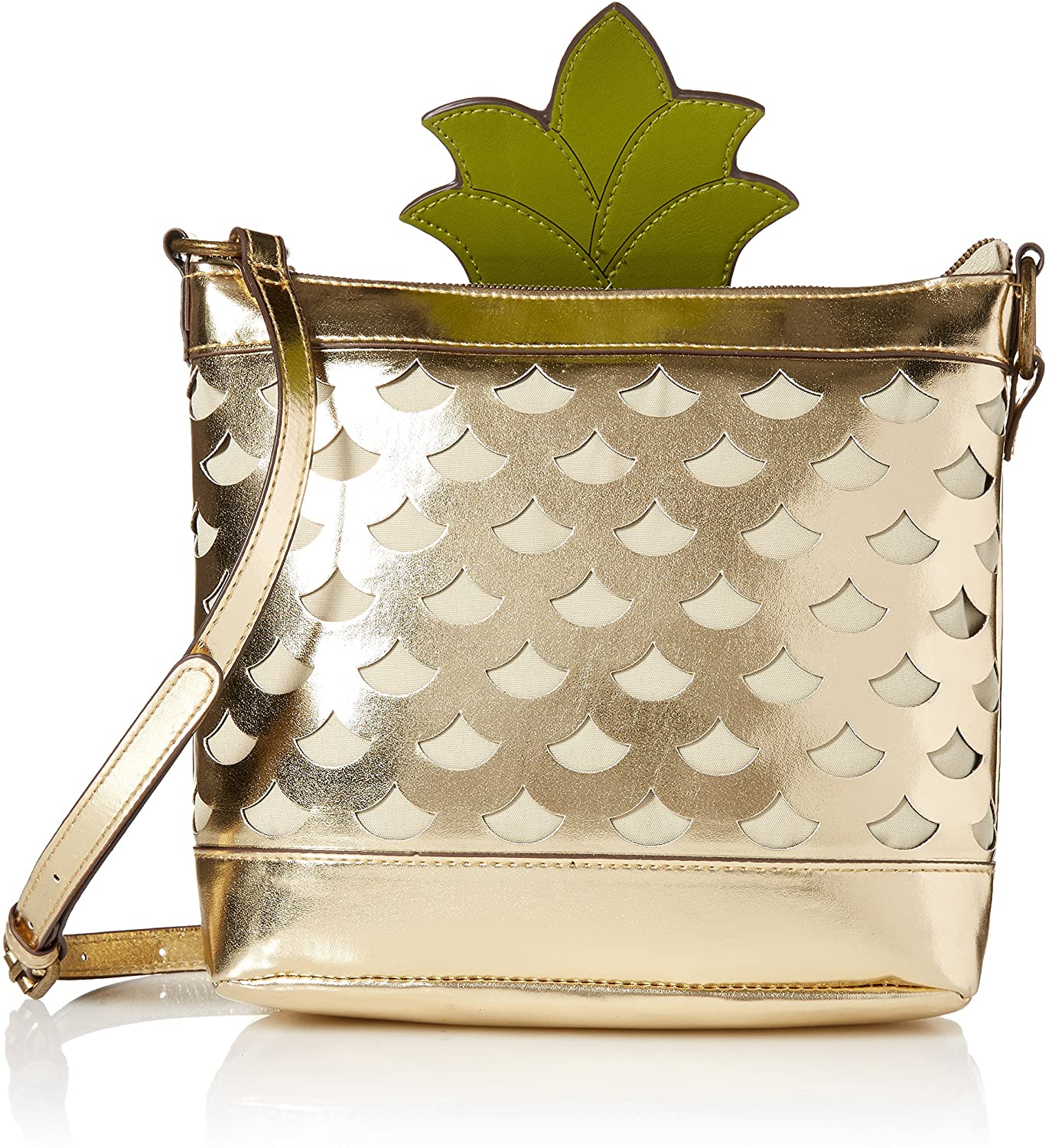 Price:$24.40    T-Shirt & Jeans Pineapple Cross Body, gold  Clothing