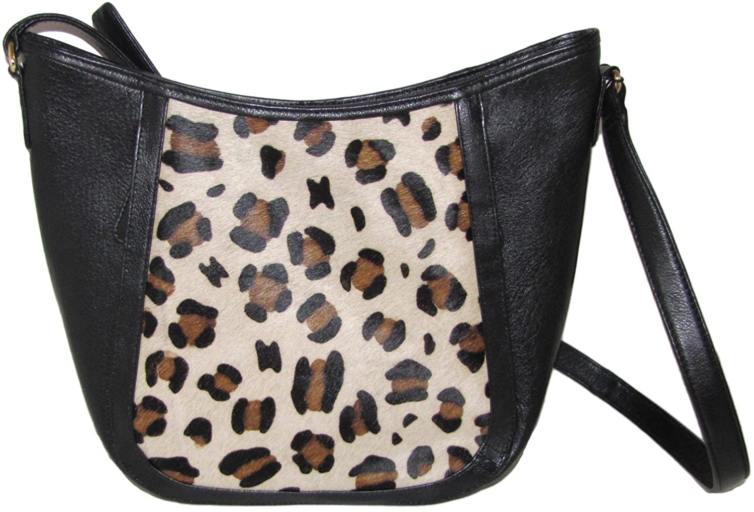 Price:$71.60    Calf Hair Leather Shoulder Handbag (Leopard)  Clothing