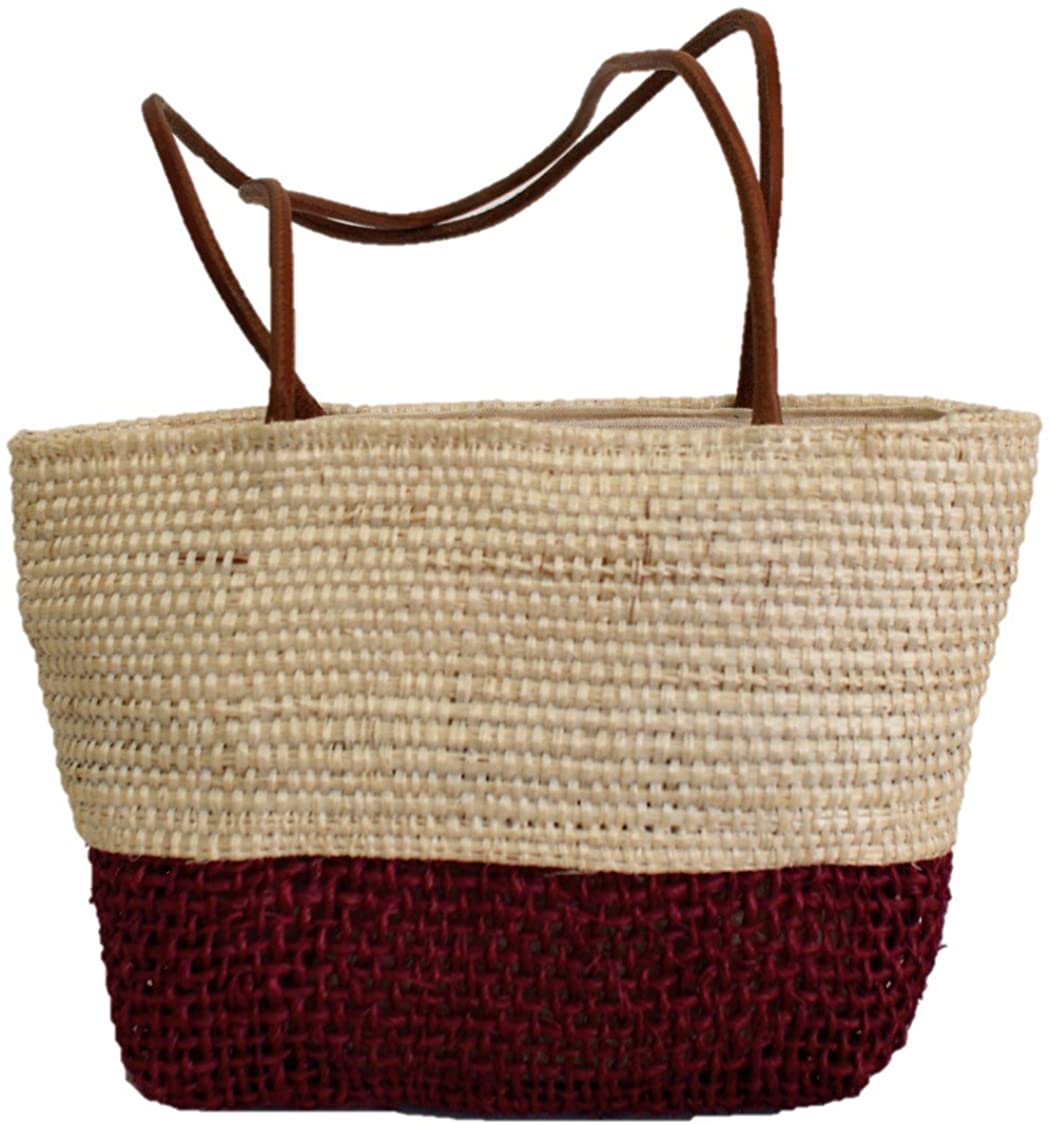 Price:$13.99 Mayan Henequen Fiber Violet- Natural Handbag  Handbags   