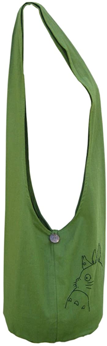 Price:$29.50 Hip Shoulder/Sling Bag Cotton Green Color with My Neighbor Totoro 7  Handbags   