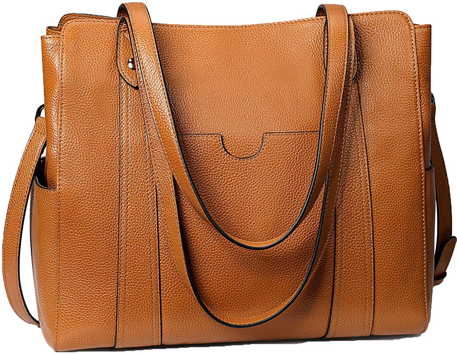 Price:$69.99 S-ZONE Women Soft Genuine Leather Tote Ladies Handbag Shoulder Bag Purse(Medium)  Handbags   