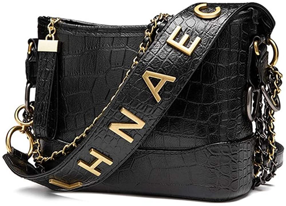 Price:$40.39    LEDSOPTIC Hobo Handbags for Women Shoulder Bag Casual Crossbody Bucket Purse Faux Leather,Black  Clothing