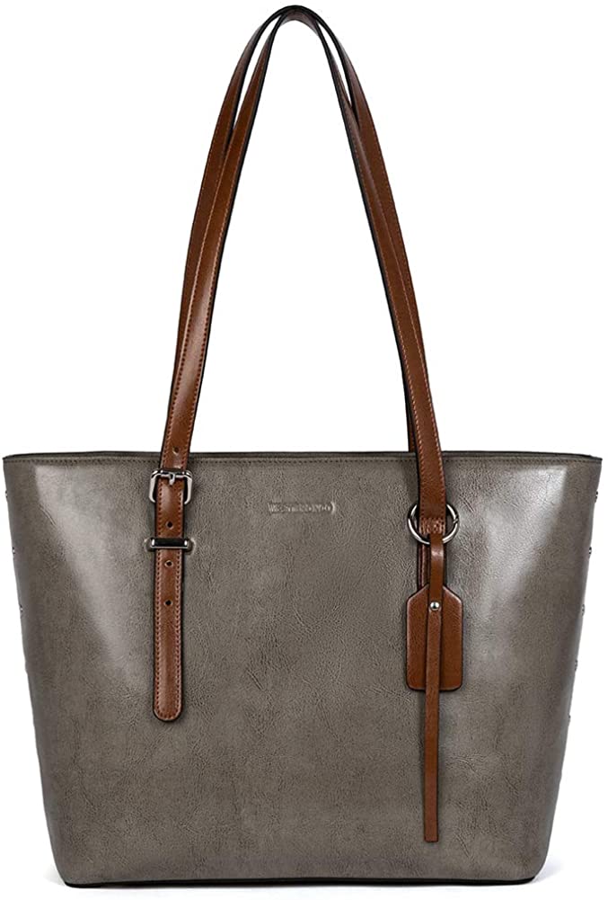 Price:$42.88    WESTBRONCO Women Leather Handbags Purses Designer Tote Shoulder Bag Top Handle Bag for Daily Work Travel  Clothing