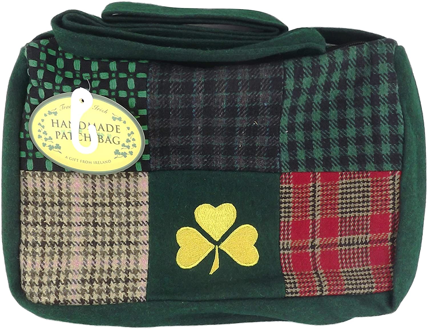 Price:$14.99    "Clover" Handmade Wool Patchwork Shoulder Bag- Made in Ireland  Clothing