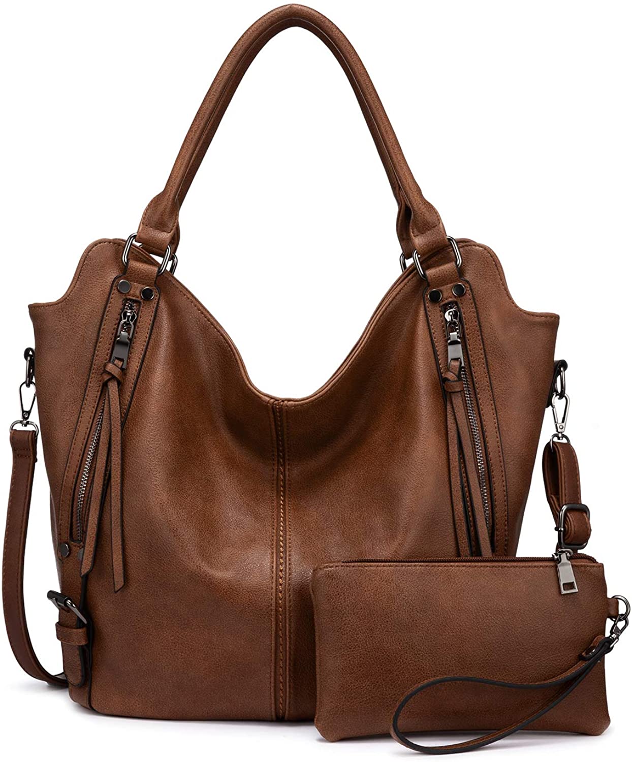 Price:$38.99    Women Hobo Bags PU Leather Shoulder Bags Large Purses and Handbags with Adjustable Shoulder Strap  Clothing