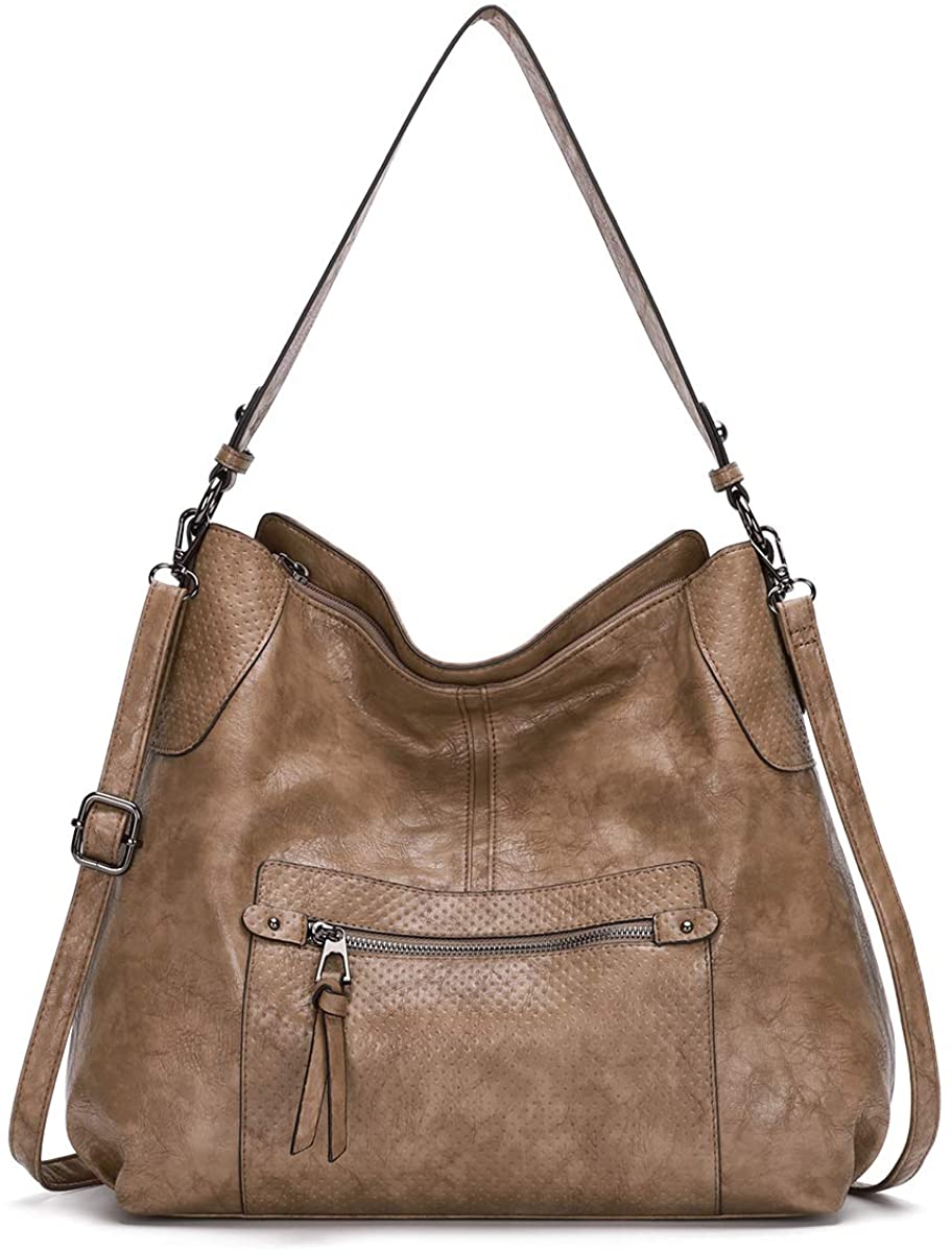 Price:$37.98 KL928 Womens Purses and Handbags PU Leather Shoulder Bag Waterproof Hobo Bags for Women Large, Khaki-91  Handbags   