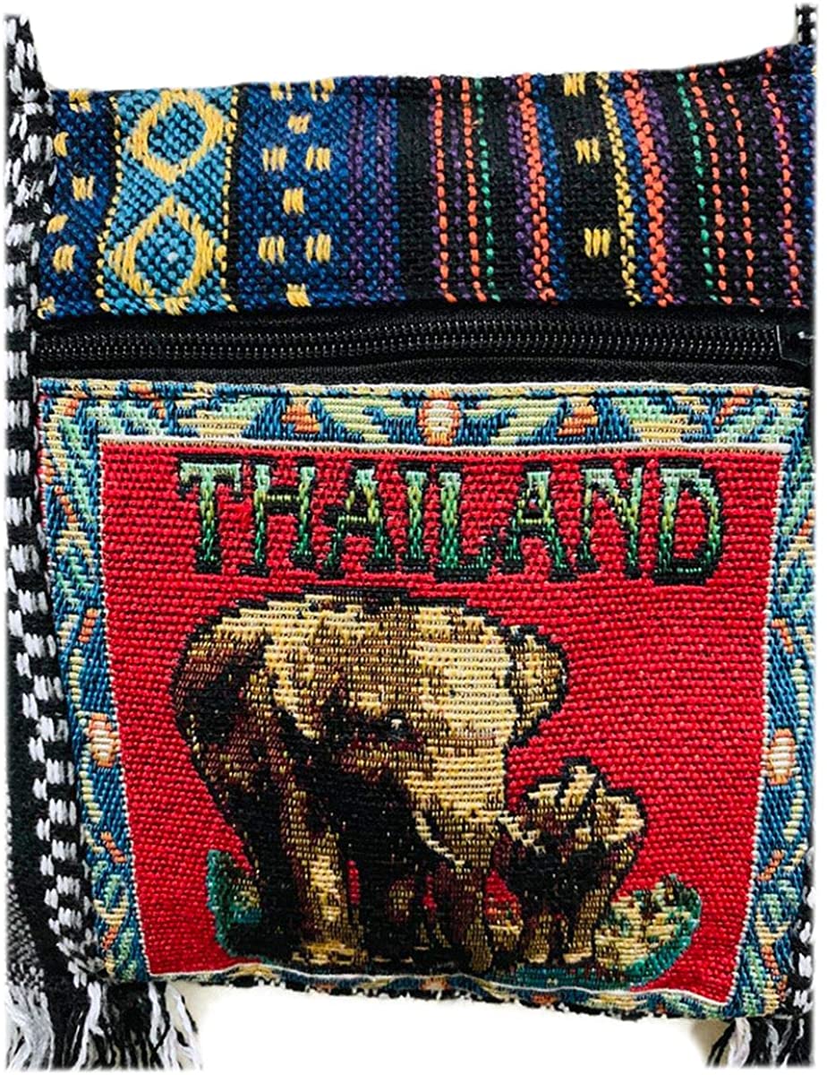 Price:$19.00 1PC Canvas Embroidery Crossbody Bag Handmade Bohemian Boho Shoulder Bag woman girl fashion gift collection Ba014  Handbags   