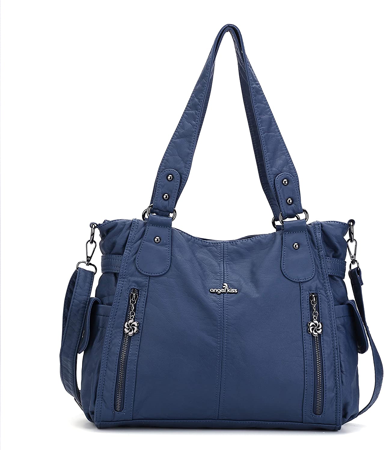 Price:$33.99    Handbag Hobo Women Shoulder Bag/Handbag Roomy Multiple Pockets Fashion PU Tote, Blue  Clothing