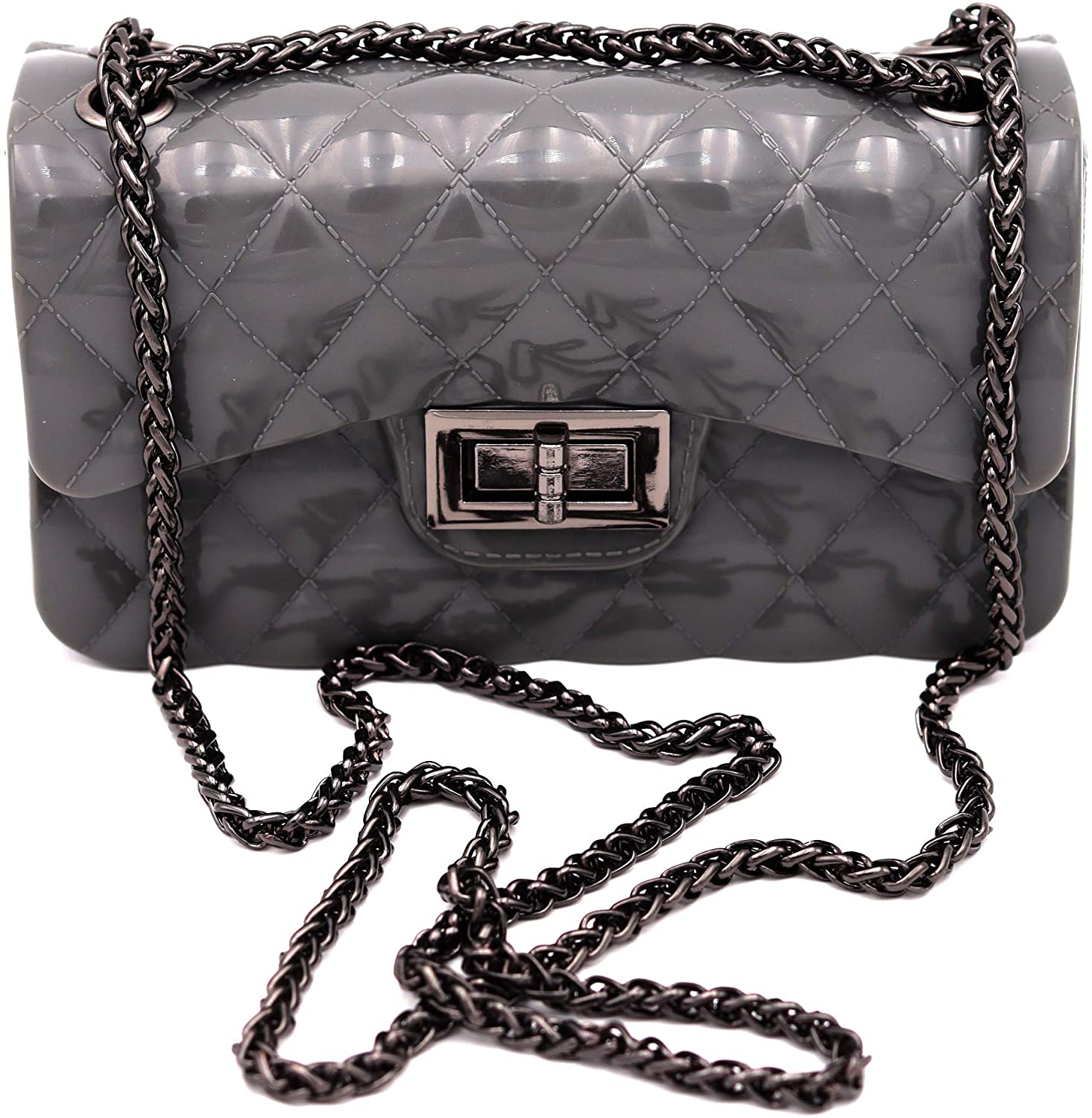 Price:$7.99 Small Gray Shoulder Bag - Beautiful  Handbags   